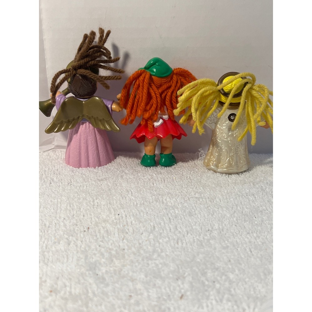 Vintage Cabbage Patch Kids PVC Mini Figures Angels Christmas Lot of 3 1990s - Picture 2 of 4